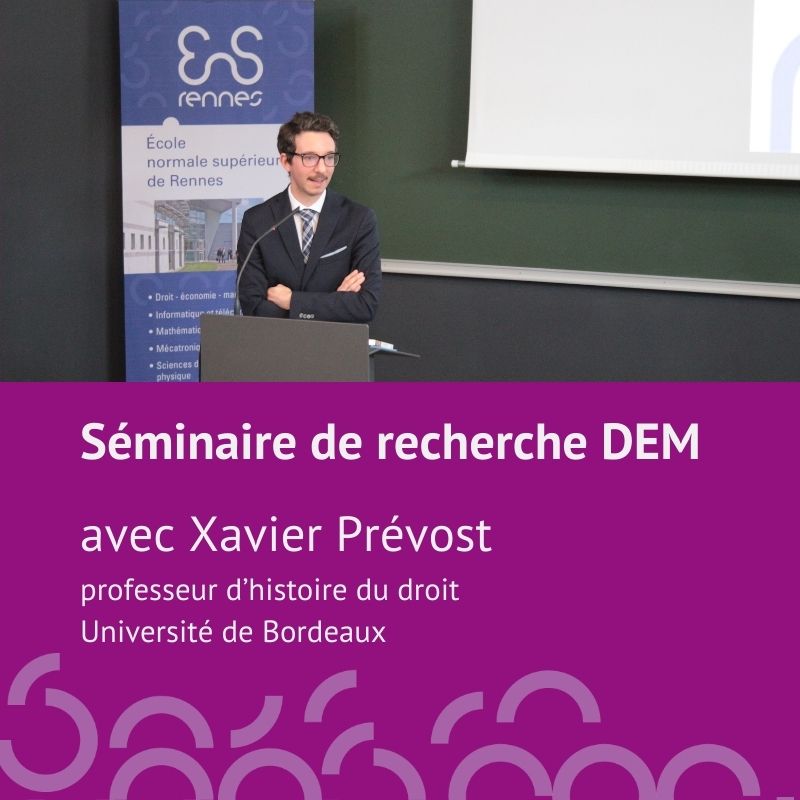 Séminairte de recherche DEM avec Xavier Prévost