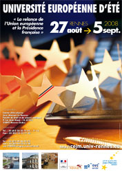 Affiche Université européenne d'été 2008